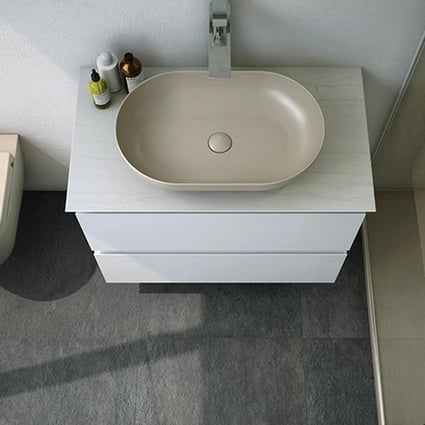 Νιπτήρας Feeling Oval Cappuccino matt 55x35x13 cm Rak Ceramics